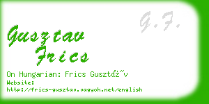 gusztav frics business card